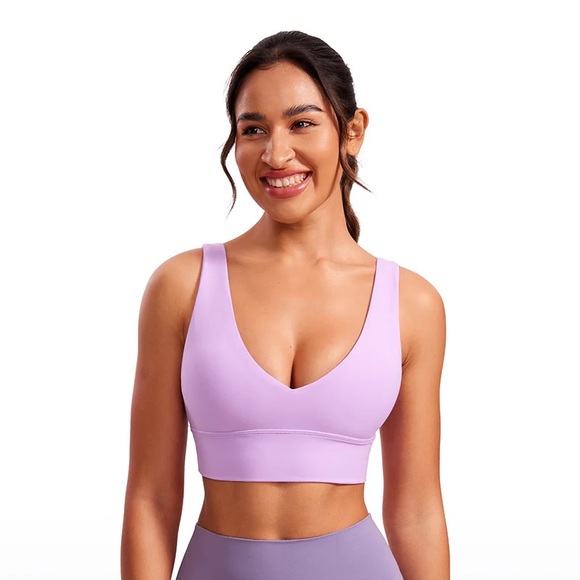 Butterluxe Deep V Neck Longline Sports Bra - Picture 1 of 5